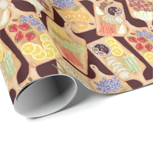Verpakkingspapier van Vegan Charcuterie Boards Cadeaupapier (Rol Hoek)
