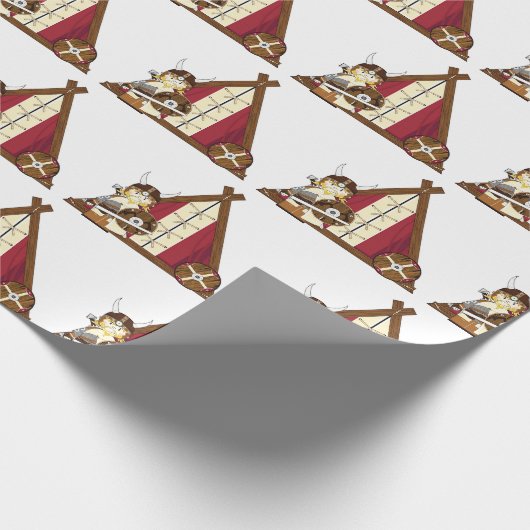 Verpakkingspapier - Viking Warrior Cadeaupapier (Hoek)