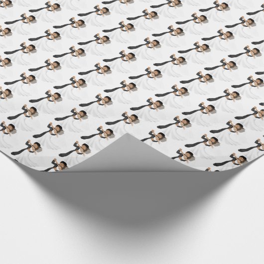 verpakkingspapier voor Afrikaanse Amerikaanse brui Cadeaupapier (Hoek)