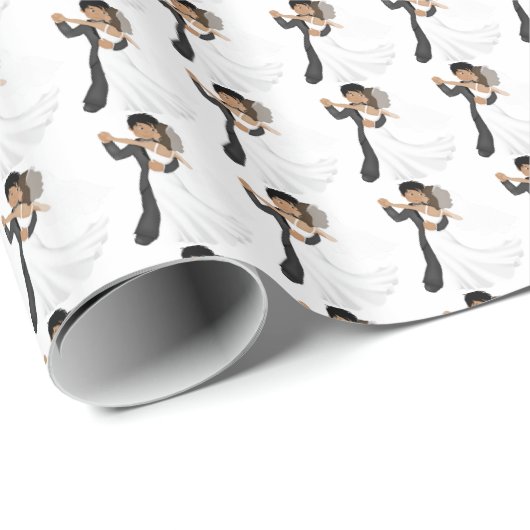 verpakkingspapier voor Afrikaanse Amerikaanse brui Cadeaupapier (Rol Hoek)