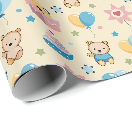 verpakkingspapier voor baby shower cadeaupapier (Rol Hoek)