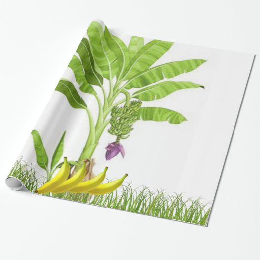 Verpakkingspapier voor bananenbomen cadeaupapier (Uitgerold)