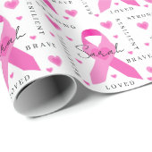 Verpakkingspapier voor borstkanker cadeaupapier (Rol Hoek)