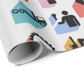 Verpakkingspapier voor bouwsymbolen cadeaupapier (Rol Hoek)