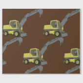 Verpakkingspapier voor bouwvoertuigen cadeaupapier (Vlak)