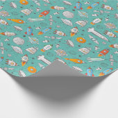 Verpakkingspapier voor buitenruimteraketten cadeaupapier (Hoek)