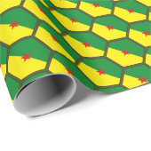 Verpakkingspapier voor de vlag van Guyane Honeycom Cadeaupapier (Rol Hoek)