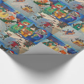 Verpakkingspapier voor feestkratten 4 cadeaupapier (Hoek)