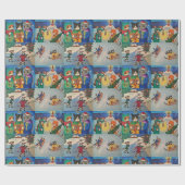 Verpakkingspapier voor feestkratten 4 cadeaupapier (Vlak)