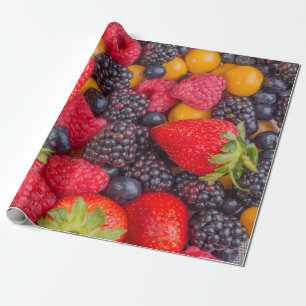 Verpakkingspapier voor gemengde bessen cadeaupapier