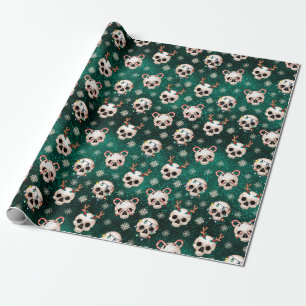 Verpakkingspapier voor groene Gothic kerst Cadeaupapier
