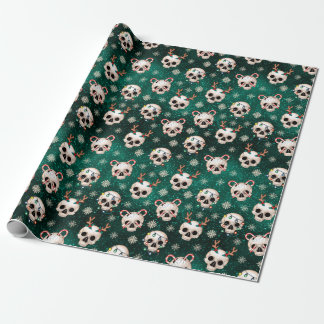 Verpakkingspapier voor groene Gothic kerst Cadeaupapier