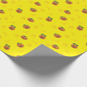 Verpakkingspapier voor Halloween - Pompoenen, Sche Cadeaupapier