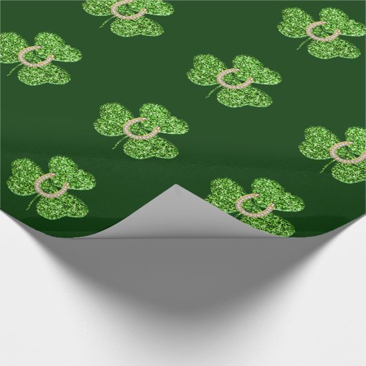 Verpakkingspapier voor Hoefijzer en shamrock Cadeaupapier (Hoek)