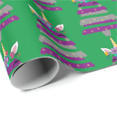 Verpakkingspapier voor kerstboomwerkingen unicorn cadeaupapier (Rol Hoek)