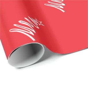 Verpakkingspapier voor magische kerstboomvakantie cadeaupapier