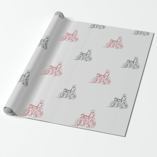 verpakkingspapier voor motorfietsen cadeaupapier (Uitgerold)