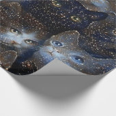 Verpakkingspapier voor mousserende katten cadeaupapier (Hoek)