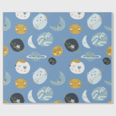 Verpakkingspapier voor ruimtekattenbakken cadeaupapier (Vlak)