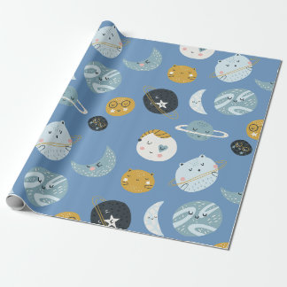 Verpakkingspapier voor ruimtekattenbakken cadeaupapier