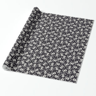 Verpakkingspapier voor schedel en kruisrietpapier cadeaupapier