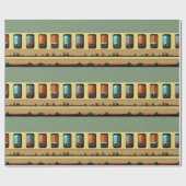 Verpakkingspapier voor treinen cadeaupapier (Vlak)