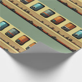 Verpakkingspapier voor treinen cadeaupapier (Hoek)