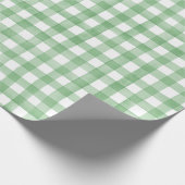 Verpakkingspapier voor trekkers | Green Gingham Cadeaupapier (Hoek)