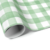 Verpakkingspapier voor trekkers | Green Gingham Cadeaupapier (Rol Hoek)