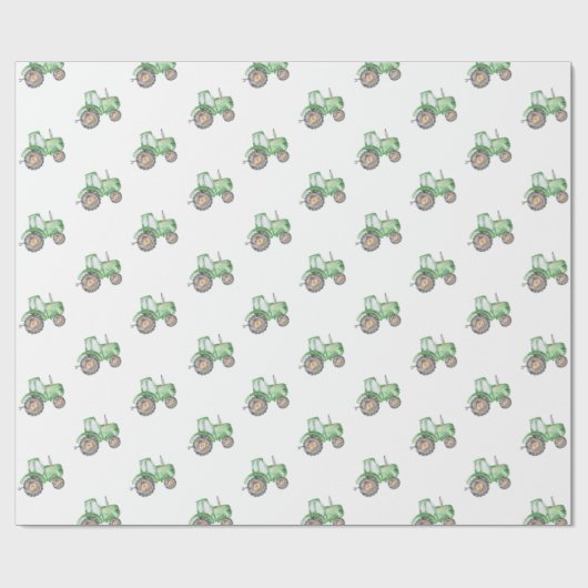 Verpakkingspapier voor trekkers | Waterverf tracto Cadeaupapier (Vlak)