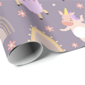 Verpakkingspapier voor Unicorns en lamas Cadeaupapier (Rol Hoek)