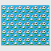 Verpakkingspapier voor voetbalfans, bal, eigen naa cadeaupapier (Vlak)