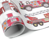 Verpakkingspapier voor vuurvrachtwagens cadeaupapier (Rol Hoek)