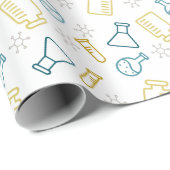 Verpakkingspapier voor wetenschappers met laborato cadeaupapier (Rol Hoek)