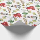 Verpakkingspapier: Welsh Emblems, Dragon, Daffodil Cadeaupapier (Hoek)