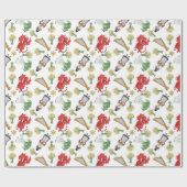 Verpakkingspapier: Welsh Emblems, Dragon, Daffodil Cadeaupapier (Vlak)