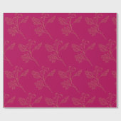 Verpakkingspapier - Wijn en gouden bessen Cadeaupapier (Vlak)