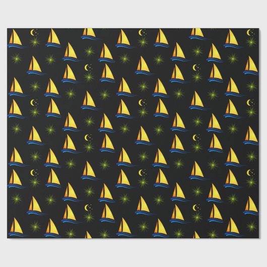 Verpakkingspapier Zeilboten Cadeaupapier (Vlak)