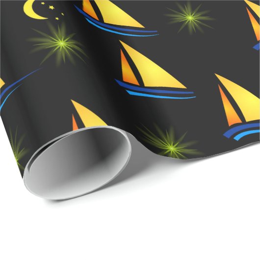 Verpakkingspapier Zeilboten Cadeaupapier (Rol Hoek)