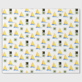 Verpakkingspapier Zeilboten Cadeaupapier (Vlak)