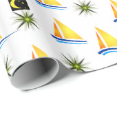 Verpakkingspapier Zeilboten Cadeaupapier (Rol Hoek)