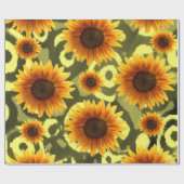 Verpakkingspapier Zonnebloem Cadeaupapier (Vlak)