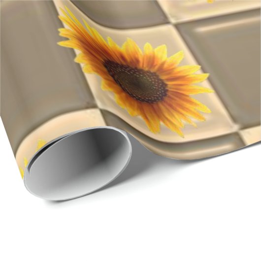 Verpakkingspapier Zonnebloem Cadeaupapier (Rol Hoek)