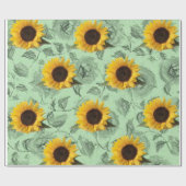 Verpakkingspapier Zonnebloem Cadeaupapier (Vlak)