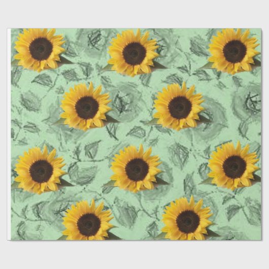 Verpakkingspapier Zonnebloem Cadeaupapier (Vlak)