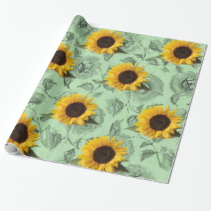 Verpakkingspapier Zonnebloem Cadeaupapier