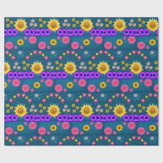 Verpakkingspapier Zonnebloem Cadeaupapier (Vlak)