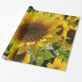 Verpakkingspapier Zonnebloem Cadeaupapier (Uitgerold)