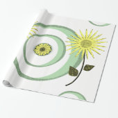 Verpakkingspapier Zonnebloem Cadeaupapier (Uitgerold)