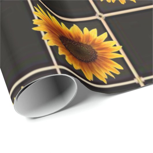 Verpakkingspapier Zonnebloem Cadeaupapier (Rol Hoek)